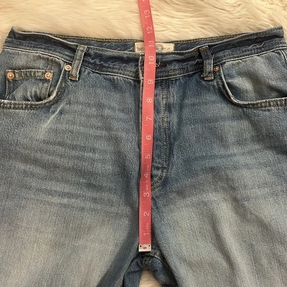 Free People We The Free ‘Maggie’ distressed chewed hem straight cropped jeans 28 - Picture 6 of 11